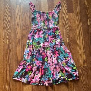 Lilly Pulitzer Pink and Blue Sundress Sleeveless Square Neck, size medium (6-7)